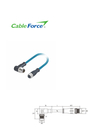 Cable de Ethernet moldeado de 8 pines con conector circular M12 hembra de código X a código A