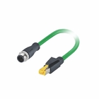 cable de Ethernet protegido el 1m de Profinet M12 que suelda el RJ45 que perfora resistente ULTRAVIOLETA