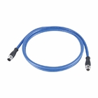 varón industrial del código del cable de Ethernet de 0.5A 50V M12 X a M12 un cable masculino del gato 7 del código