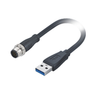 1A 30V M12 al USB telegrafían IEC 61076 del AWG 24 2 101 el estándar IP60