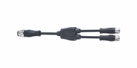Cable resistente del divisor del aceite M12 Y un Pin M12 del código 5 al cable M8