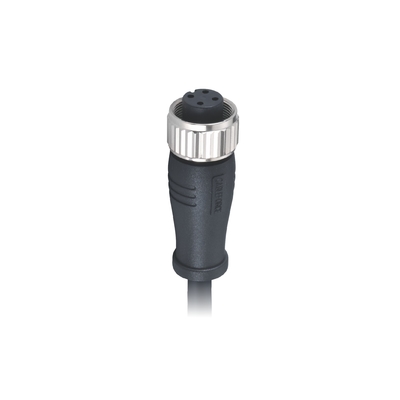 Los contactos femeninos impermeables del conector pin M16 4 moldearon el cable Ip67/Ip68 de los 0.5m Pur 4x16awg