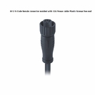 AWG 16 del código M12 3 Pin Cable de S sin blindaje para los codificadores de los actuadores de sensores