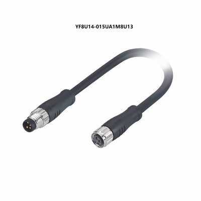 IP67 varón del cable del sensor del actuador M8 a Pin el 1.5M del conector hembra 4